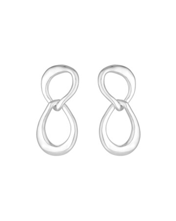 Simply Silver Sterling Silver 925 Polished Oval Link Drop Earrings