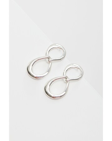 Simply Silver Sterling Silver 925 Polished Oval Link Drop Earrings