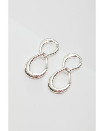 Simply Silver Sterling Silver 925 Polished Oval Link Drop Earrings