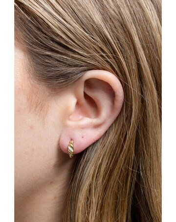 Inicio 14K Real Gold Plated Recycled Opal Hoop Earrings - Gift Pouch