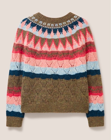 White Stuff Yoke Pattern Jumper