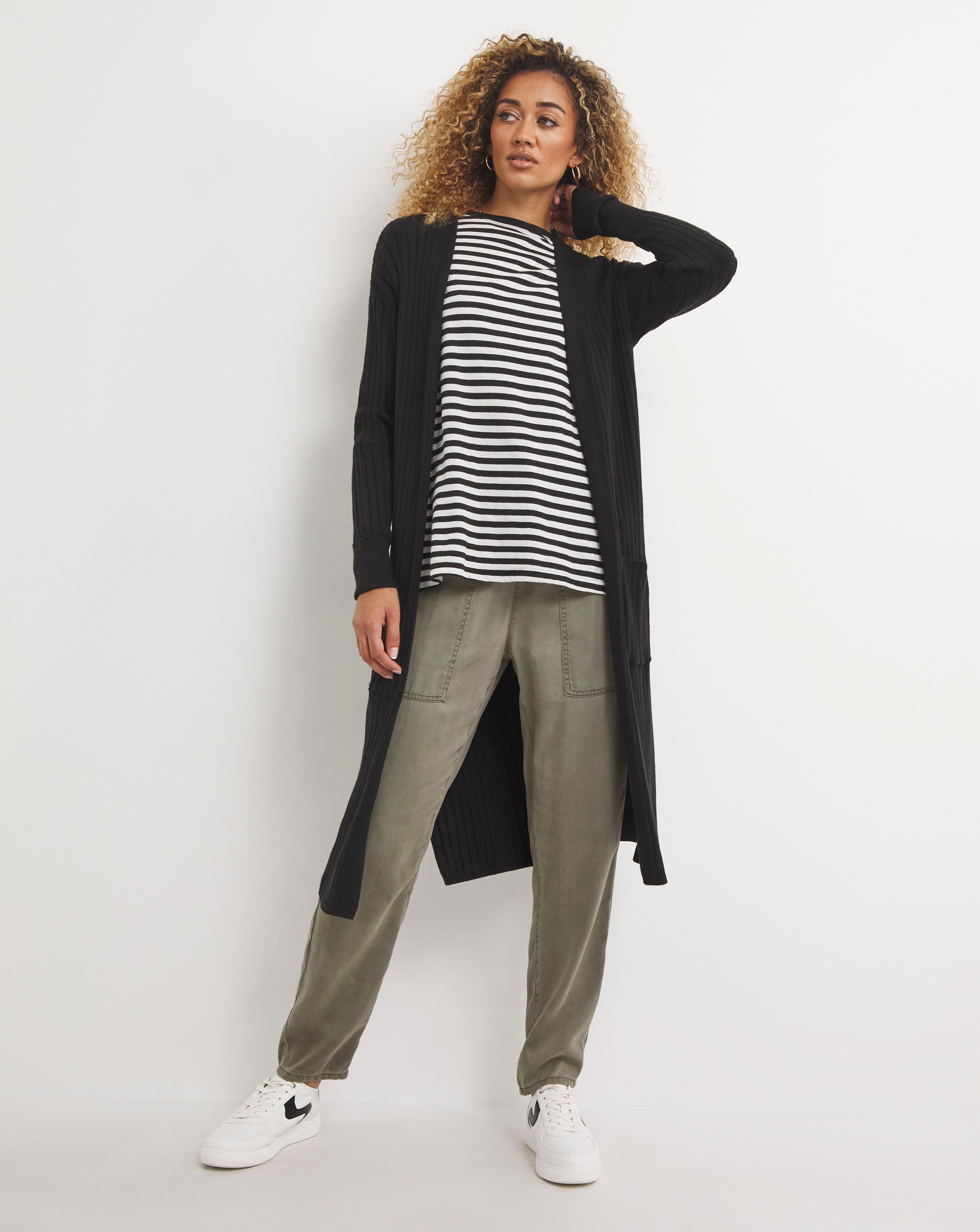 Ribbed Maxi Cardigan
