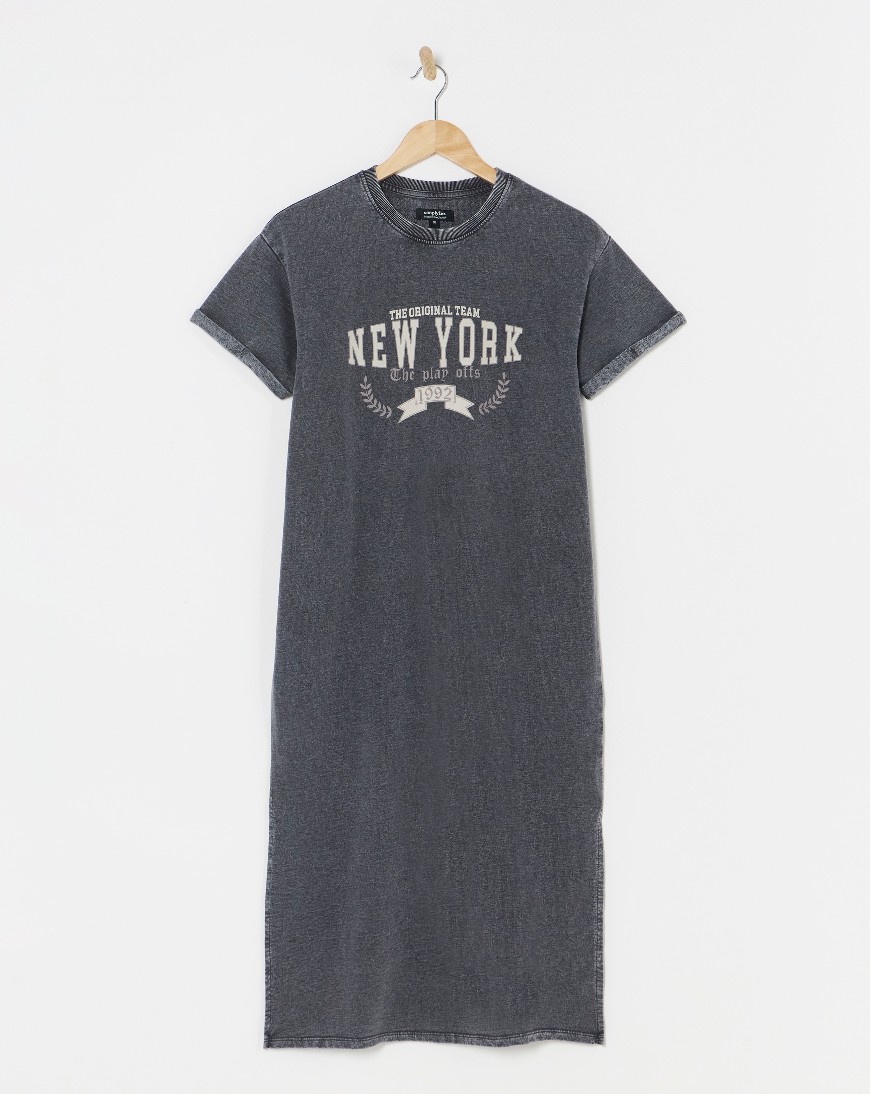Acid Wash Graphic T-Shirt Dress