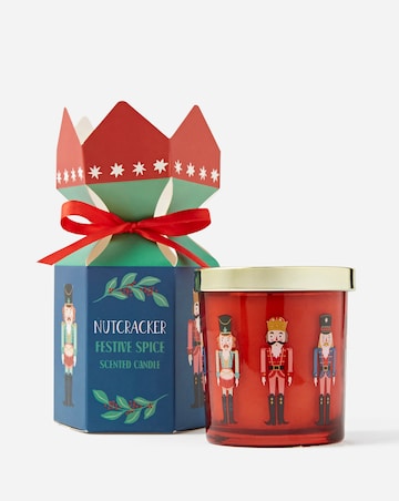 Nutcracker Festive Spice Scented Glass Candle