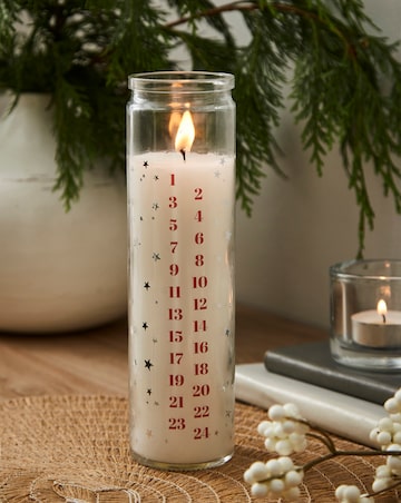 White Vanilla Advent Tube Candle
