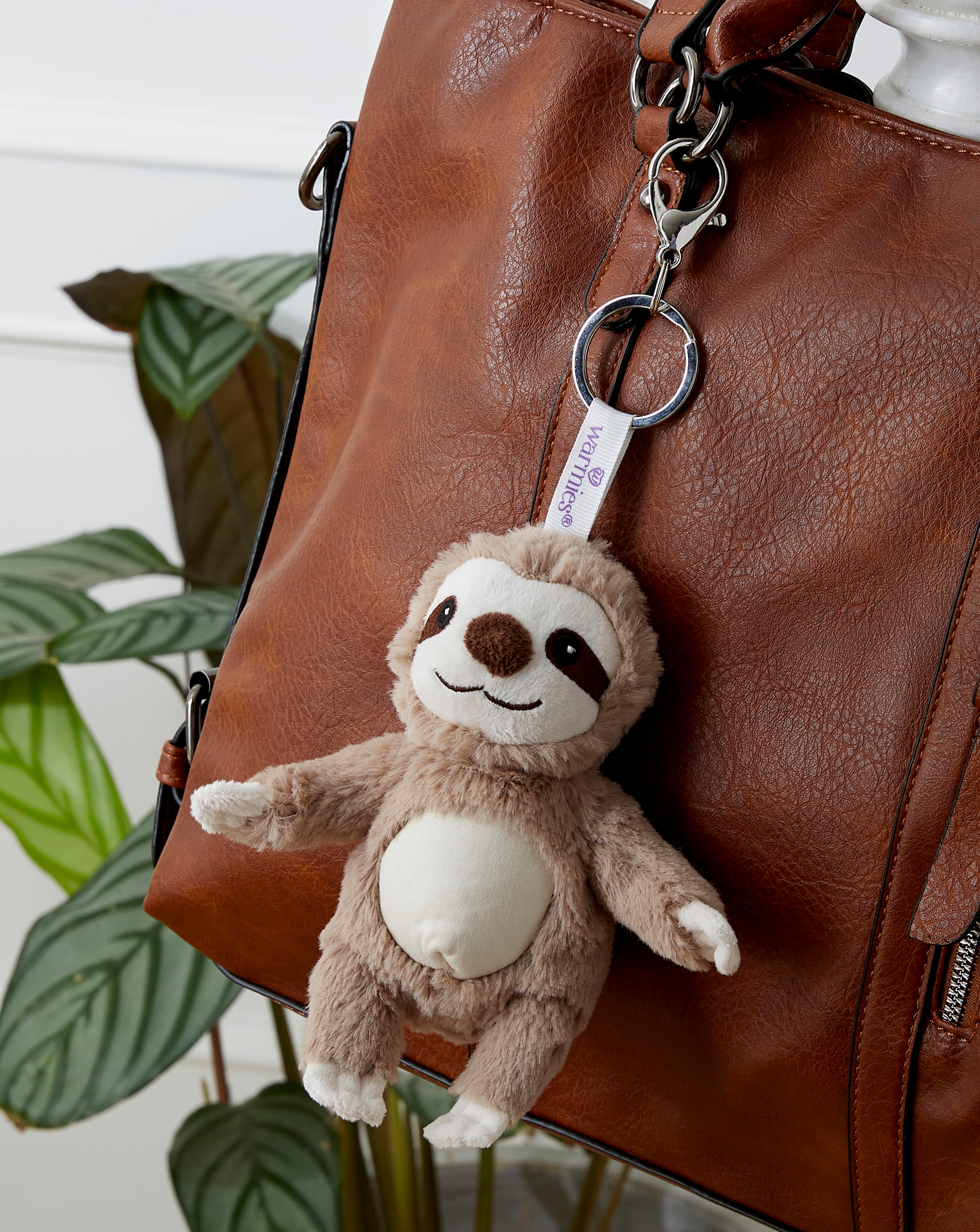 Warmies Brown Sloth Bag Charm