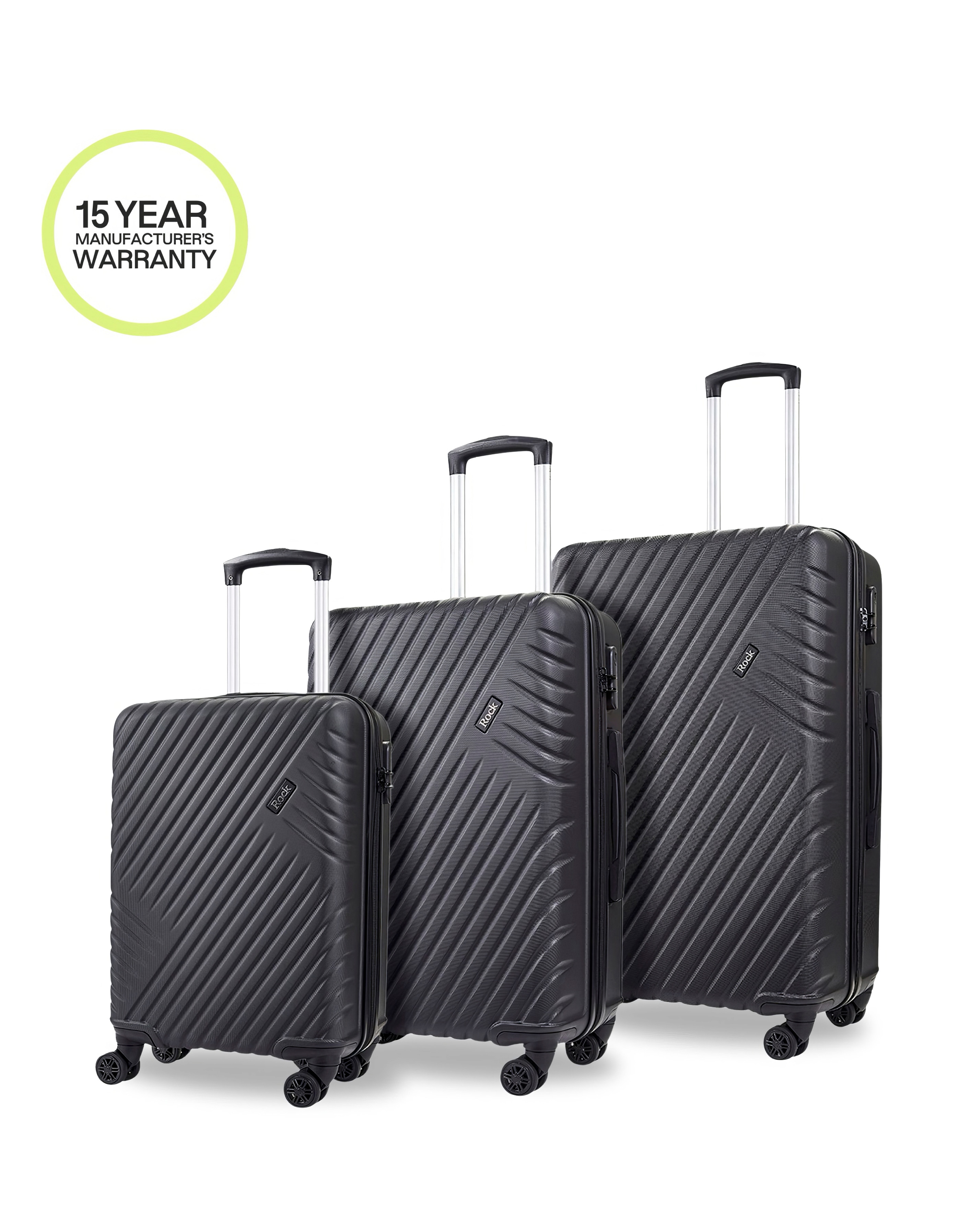 Rock Santiago 3pc Suitcase Set