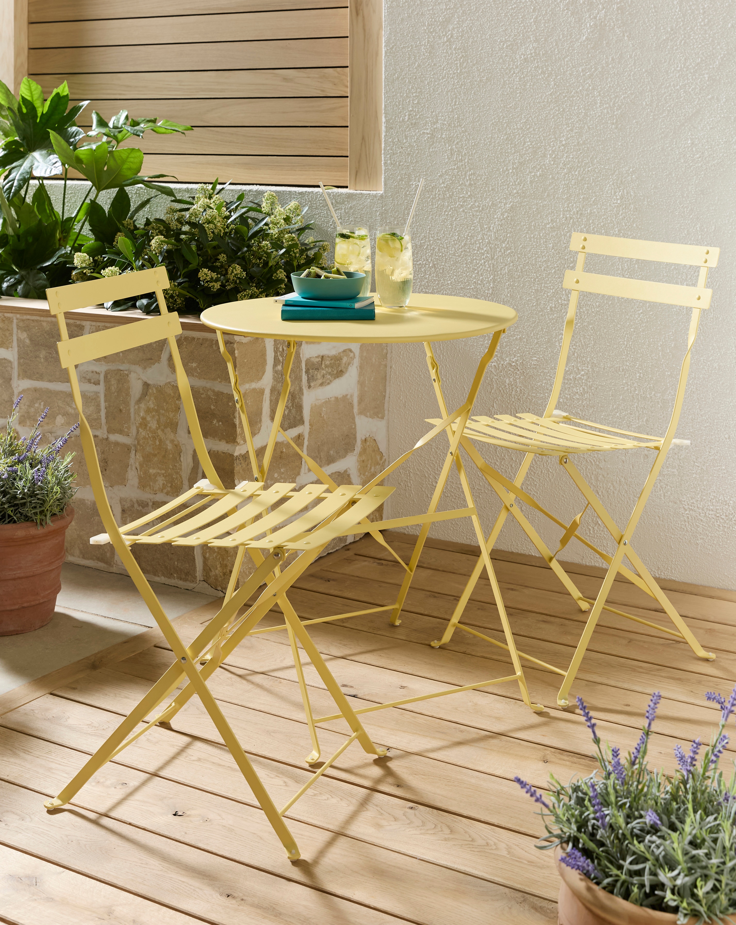 Cali Metal Folding Bistro Set