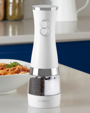 Tower Electric Salt & Pepper Mill White