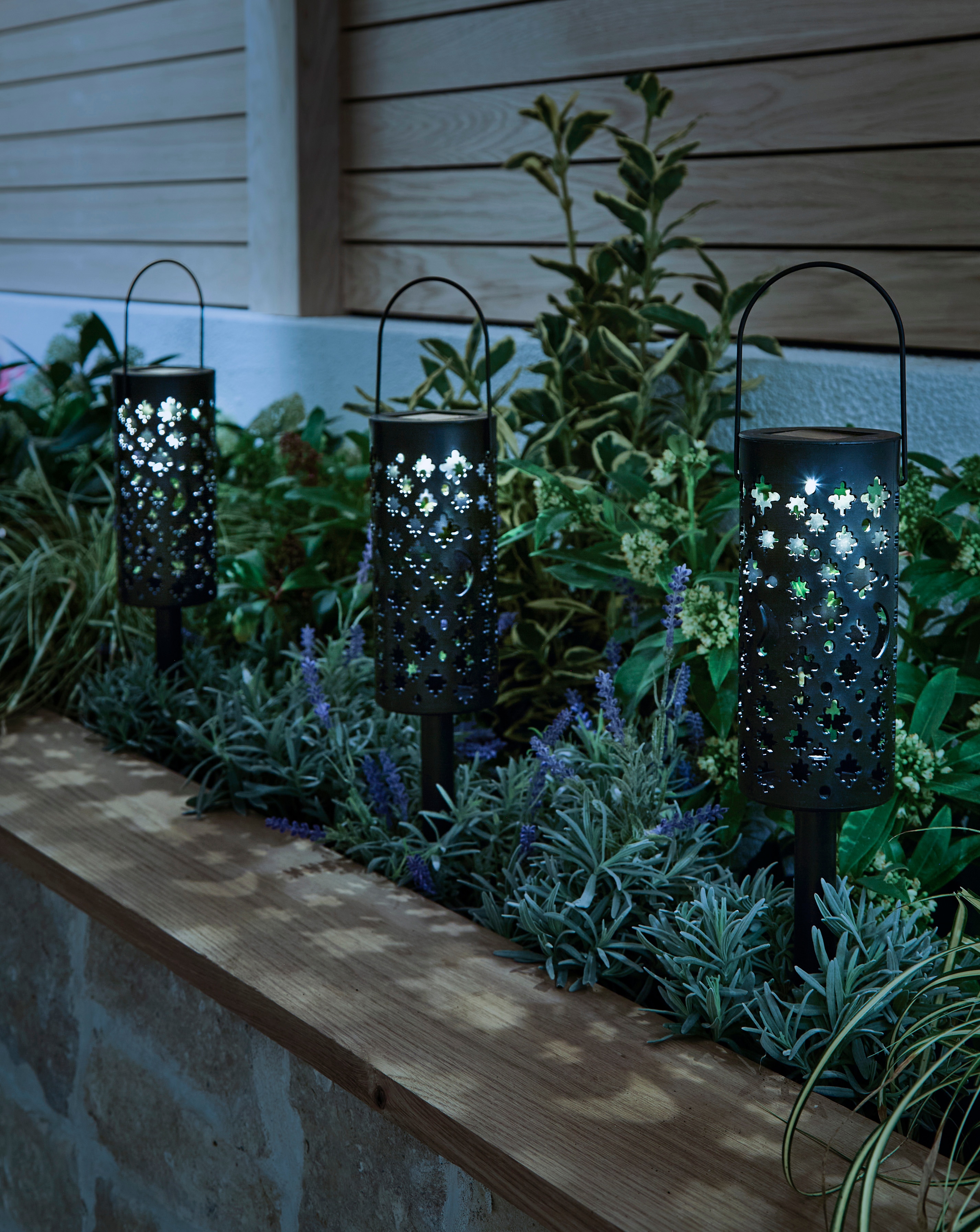 New In - Solar Cut Out Lantern Stake Lights