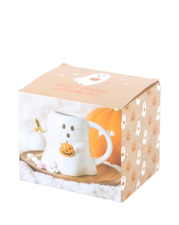Ghost Shaped Mug with Pumpkin