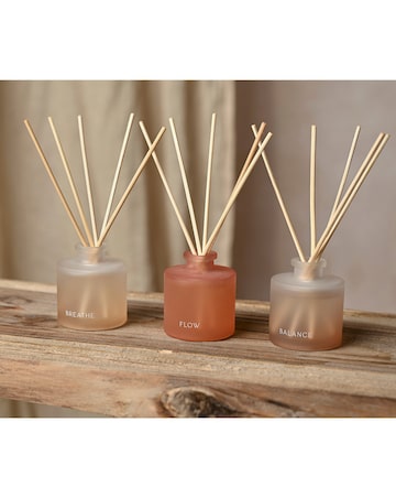 Serenity 'Tranquil' 50ml Diffusers Set of 3 - Flow, Balance and Breathe