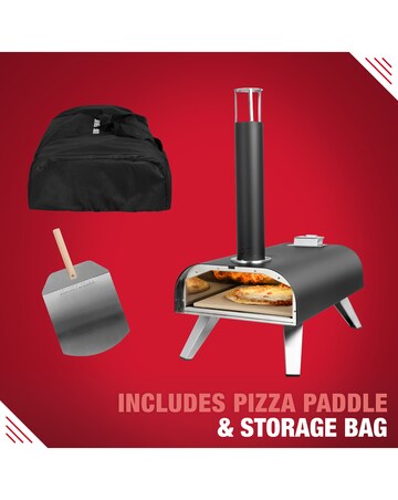 George Foreman Dual Fuel Powered Pizza Oven with Paddle & Carry Bag
