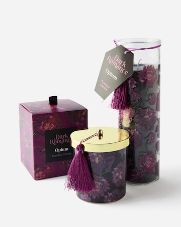 Dark Romance Opium Scented Candle and Tube Candle Set