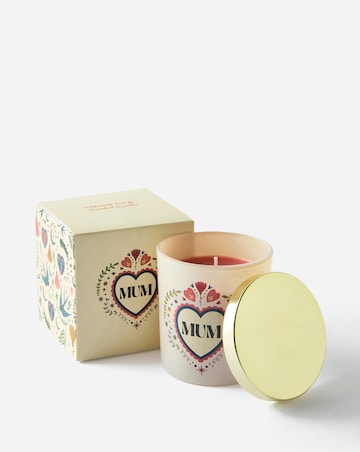 Mum Folk Heart French Tulip Candle