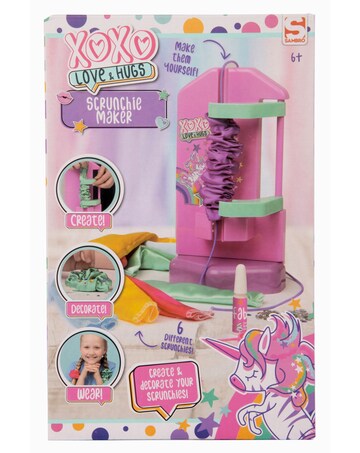 Love & Hugs Scrunchie Maker Set With Fabrics, Cords, Sequins And Gemstones