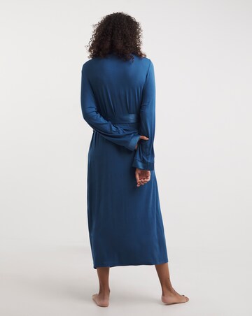 Pretty Secrets Viscose Satin Trim Dressing Gown