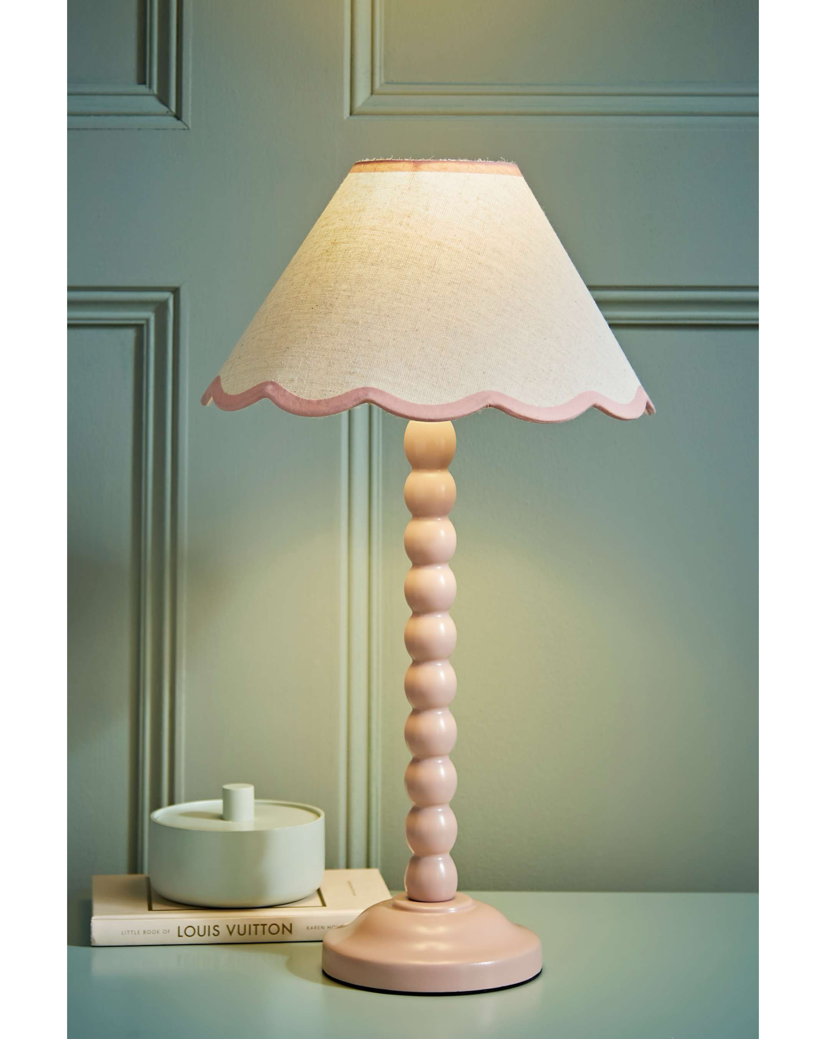New In - Bobbles Table Lamp Scallop Shade