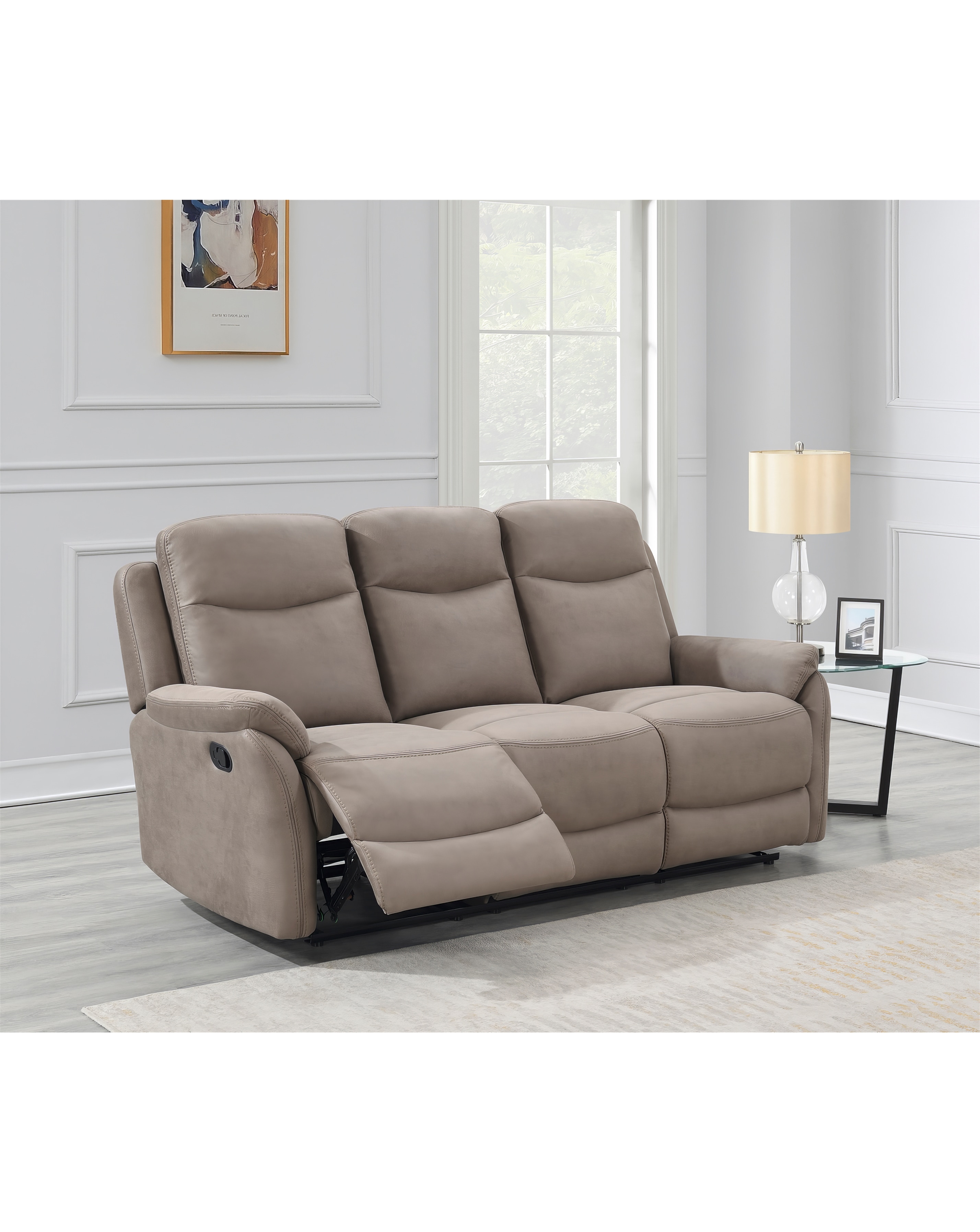 Aspull Manual Recliner 3 Seater Sofa
