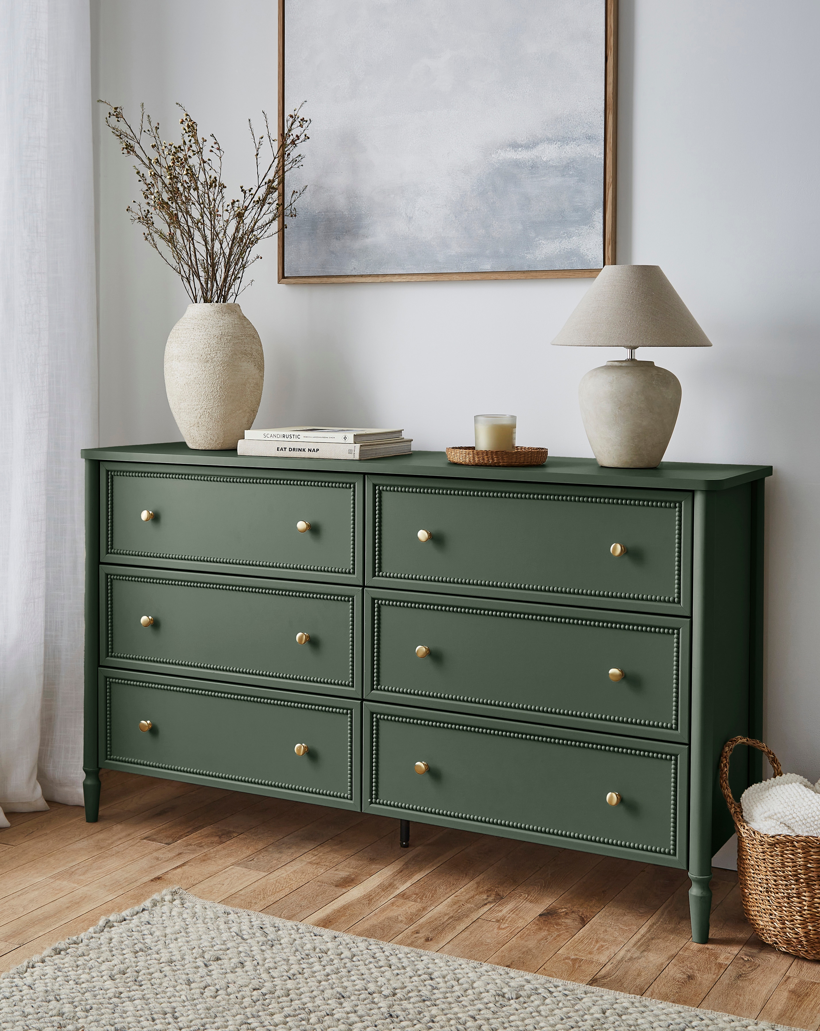 New In - Darcy Bobbin Trim Large Chest of Drawers