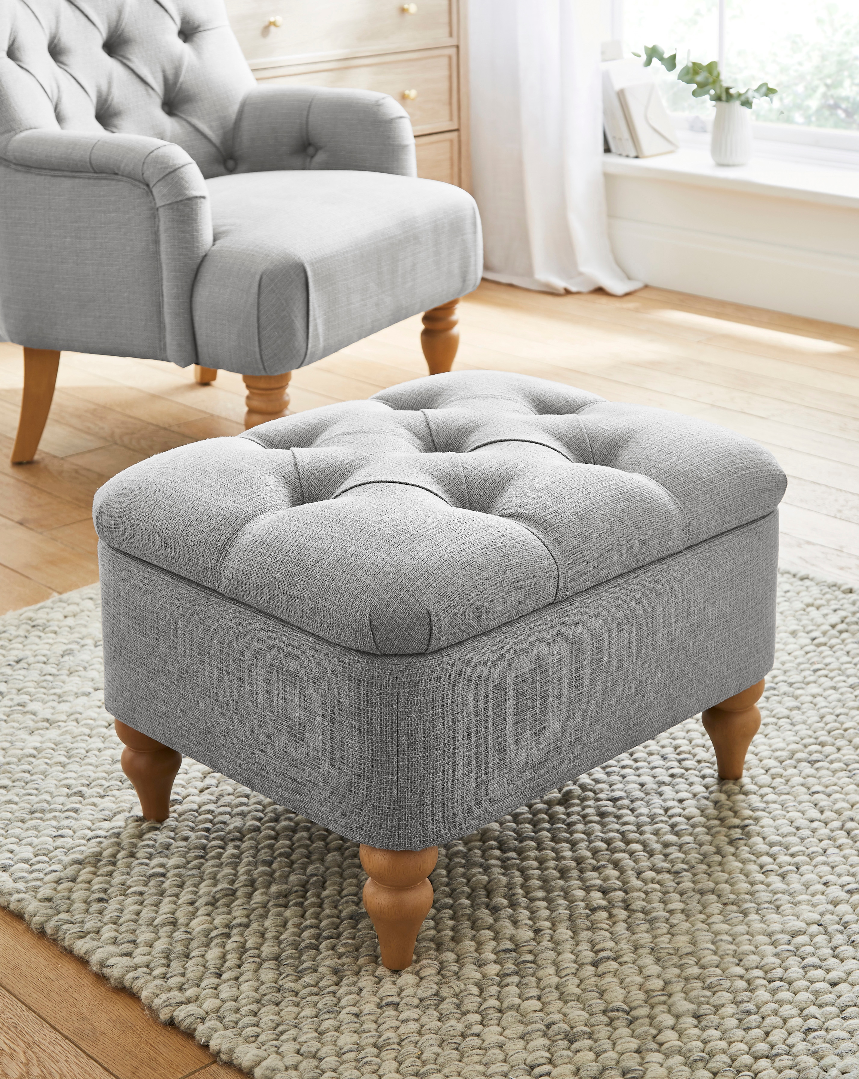 New In - Julipa Mae Fabric Storage Ottoman