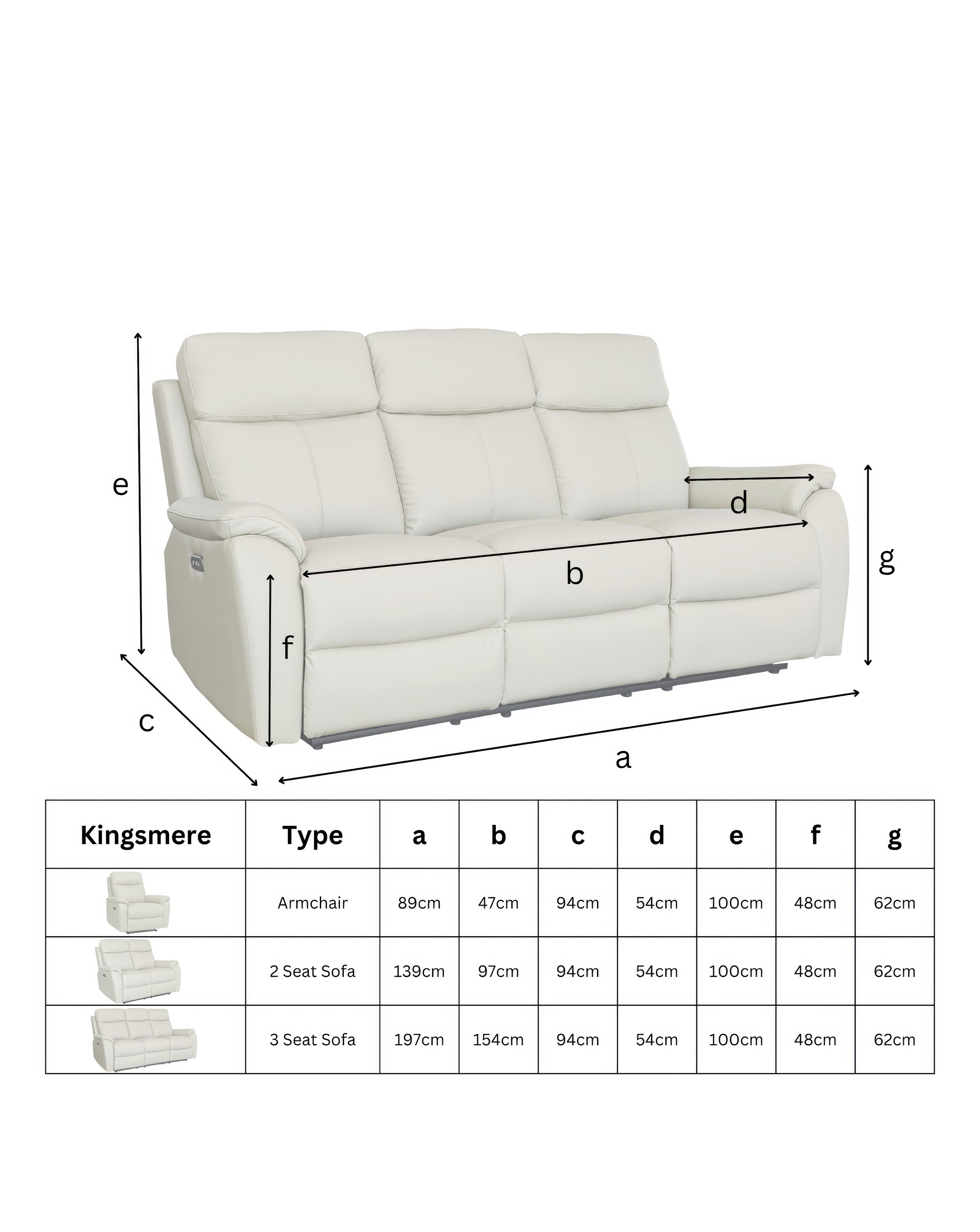 Aspire Kingsmere Power Recliner Armchair