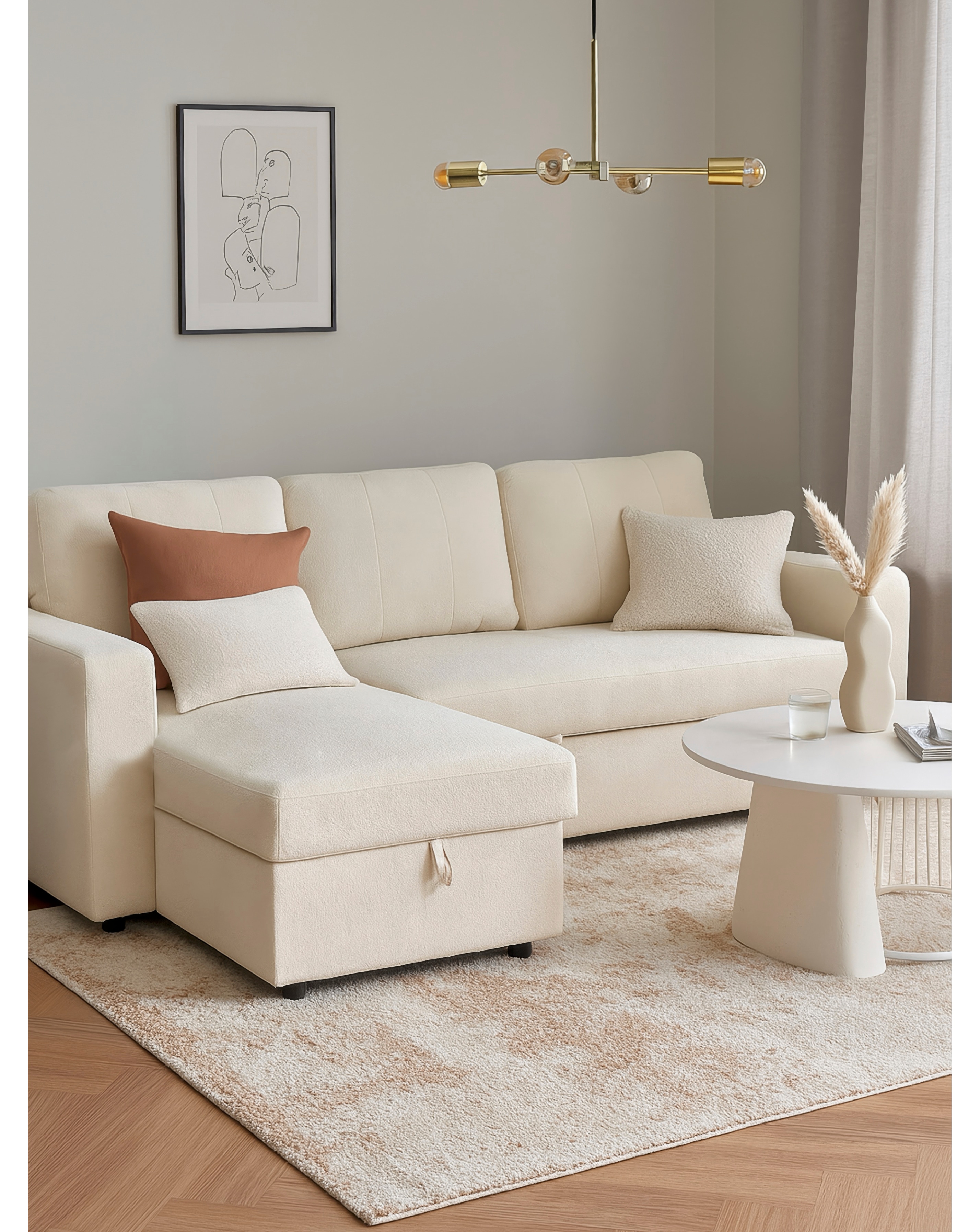 Aspire Nexis Left Corner Sofa Bed