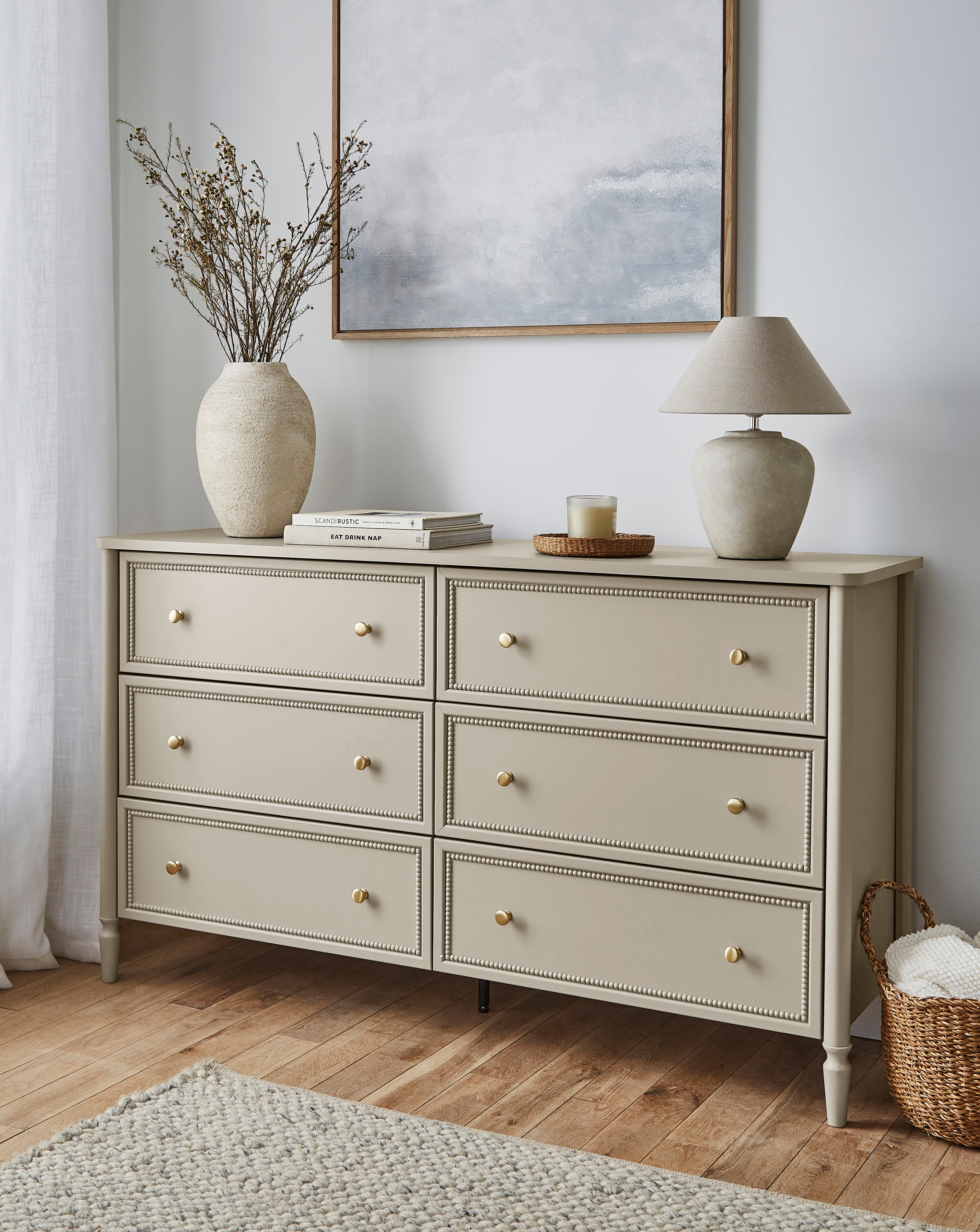 New In - Darcy Bobbin Trim Large Chest of Drawers