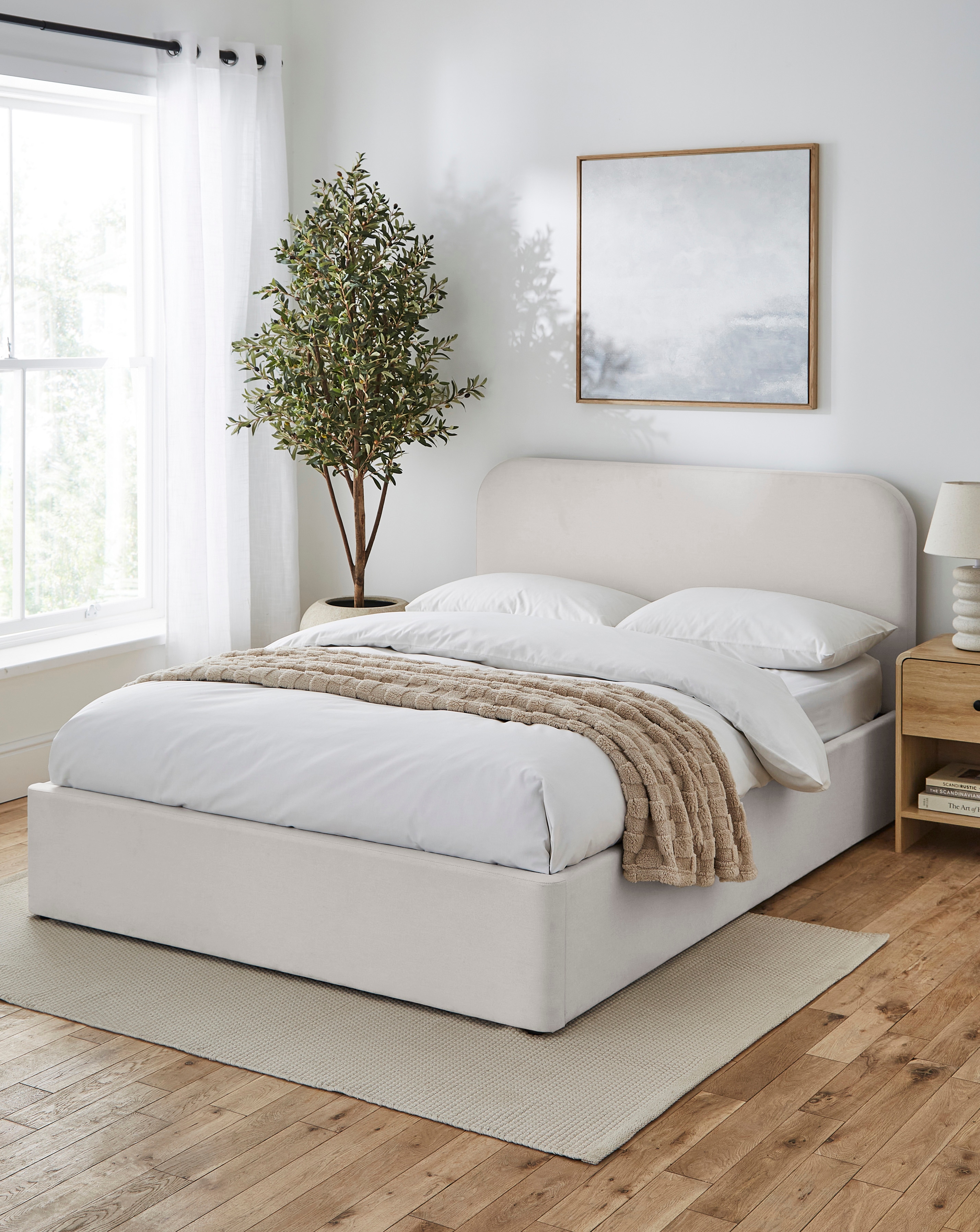 Emery Fabric Ottoman with Mattress