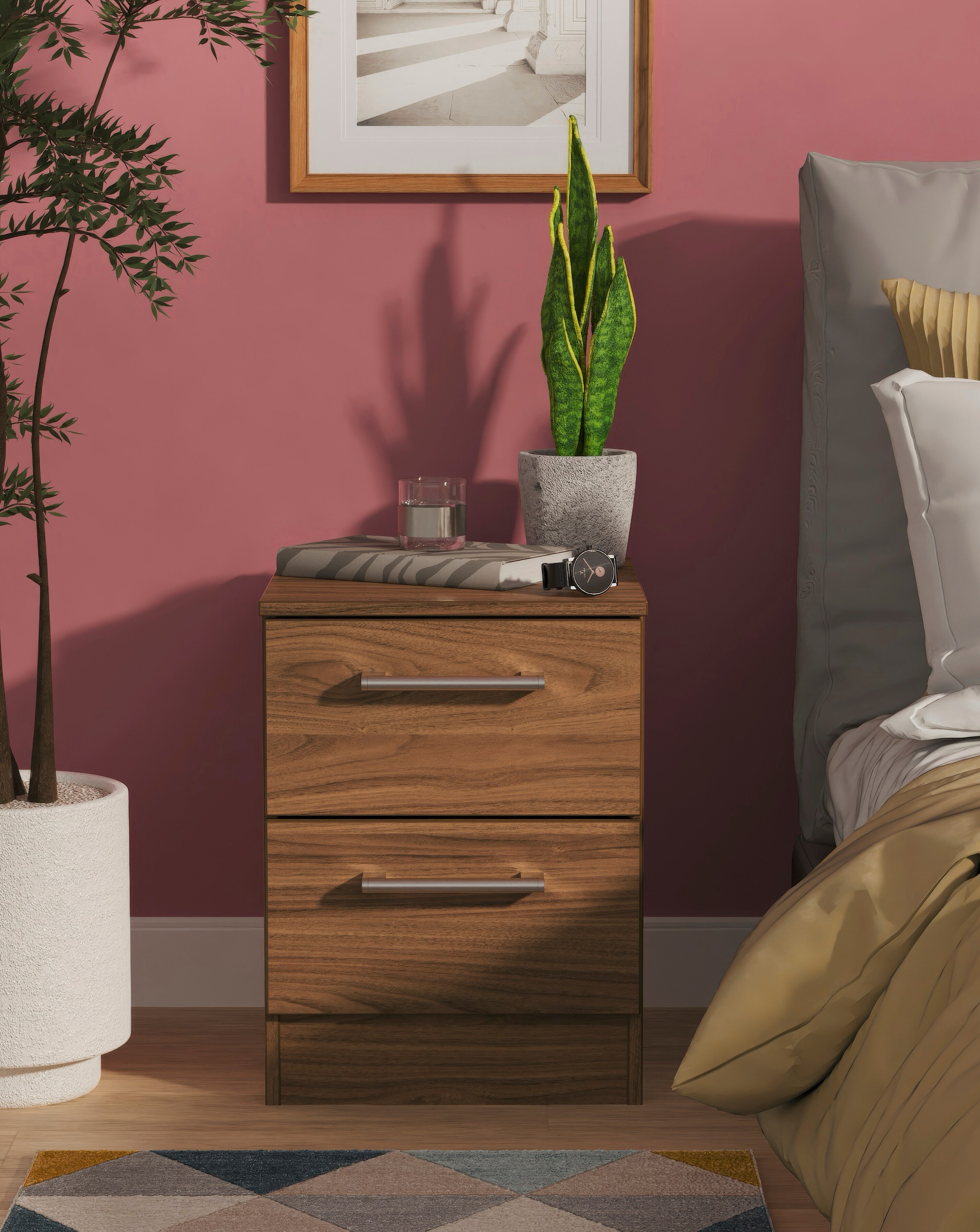 New In - Briar 2 Drawer Bedside