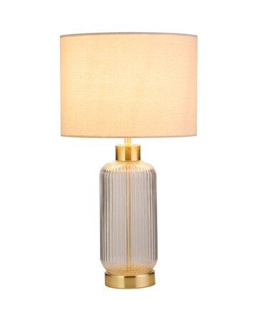 Ribbed Glass Table Lamp