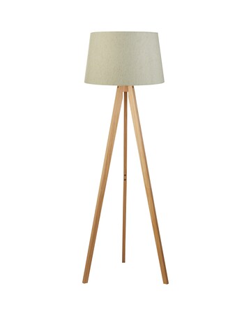 Wooden Tripod Floor Lamp