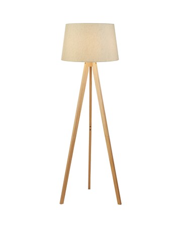 Wooden Tripod Floor Lamp