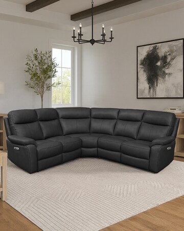 Aspire Kingsmere Leather Power Recliner Corner Sofa