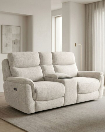 Granger Power Recline 2 Seater Sofa with Console