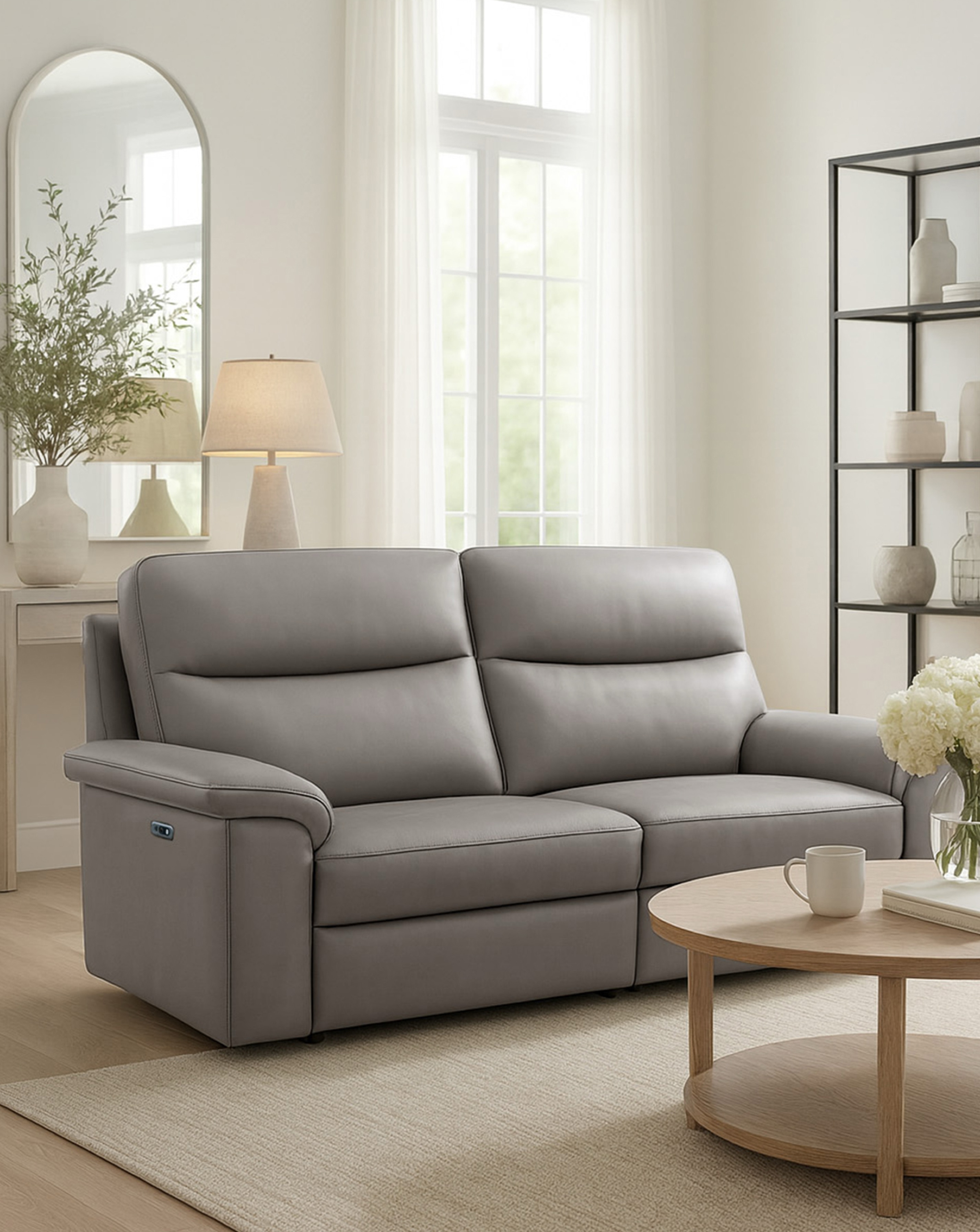 New In - Aspire Corvan Leather Recliner 3 Seater