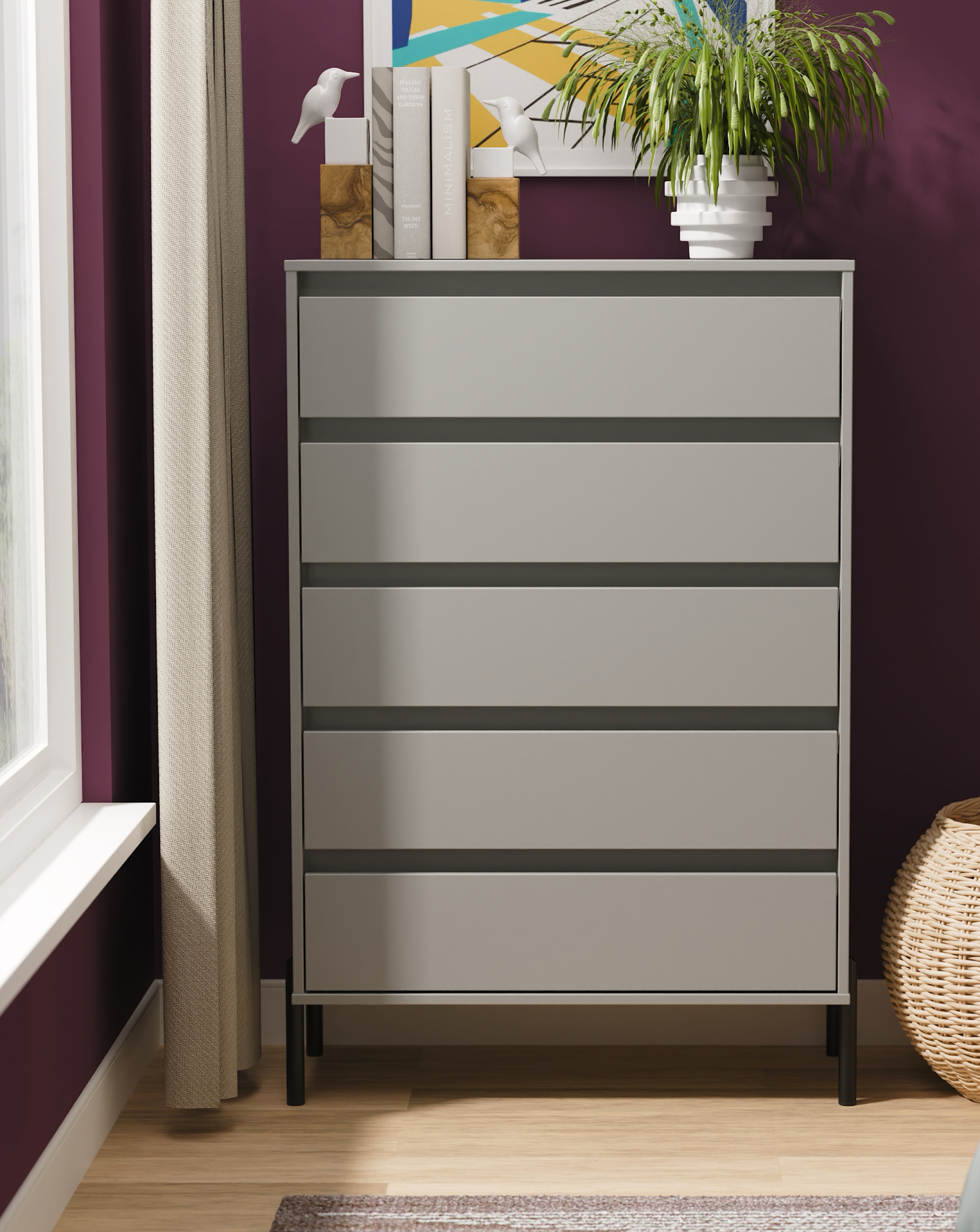 New In - Sloan Ready Assembled 5 Drawer Chest