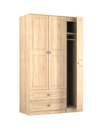 Richmond Triple Wardrobe with 2 Drawers