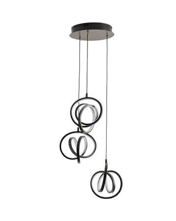 ValueLights Infinity Black Loop 3 Drop LED Ceiling Light