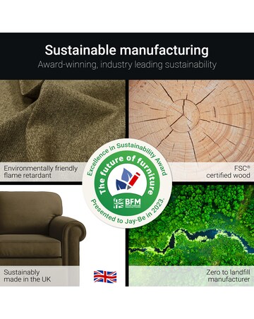 Jay-Be Heritage Cosy Chenille 2 Seater Sofa Bed with E-Pocket Mattress