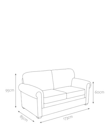 Jay-Be Heritage Cosy Chenille 2 Seater Sofa Bed with E-Pocket Mattress
