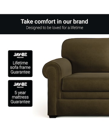 Jay-Be Heritage Luxe Velvet 2 Seater Sofa Bed with E-Pocket Mattress