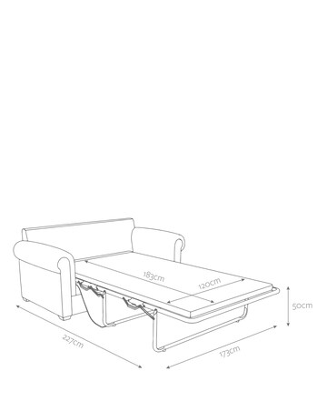 Jay-Be Heritage Luxe Velvet 2 Seater Sofa Bed with E-Pocket Mattress