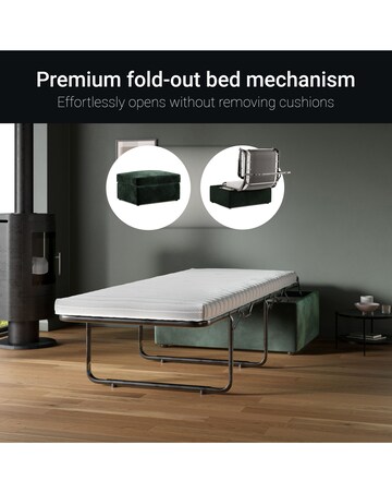 Jay-Be Brushed Twill Footstool Bed with Comfort Mattress
