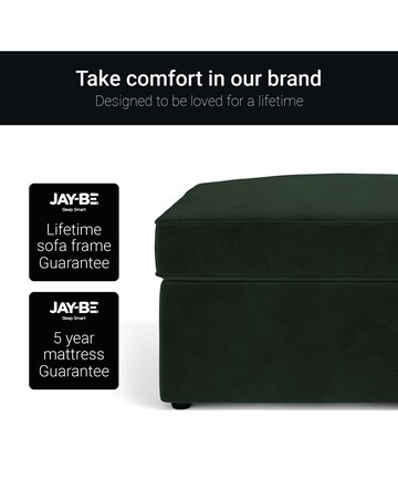 Jay-Be Luxe Velvet Footstool Bed with Comfort Mattress