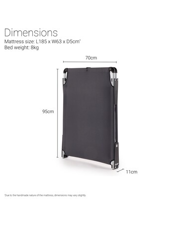 Jay-Be ME70 Mobile Folding Bed with Comfort Mattress Single