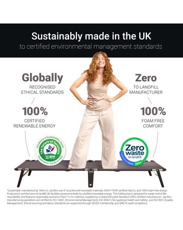 Jay-Be ME70 Mobile Folding Bed with Comfort Mattress Single