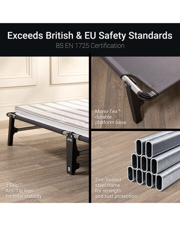 Jay-Be ME70 Mobile Folding Bed with Comfort Mattress Single