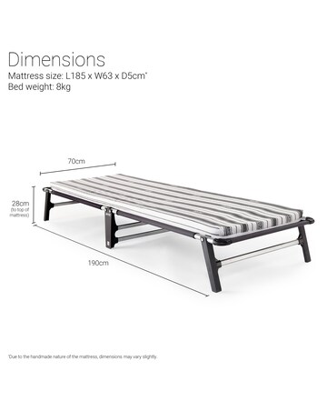 Jay-Be ME70 Mobile Folding Bed with Comfort Mattress Single