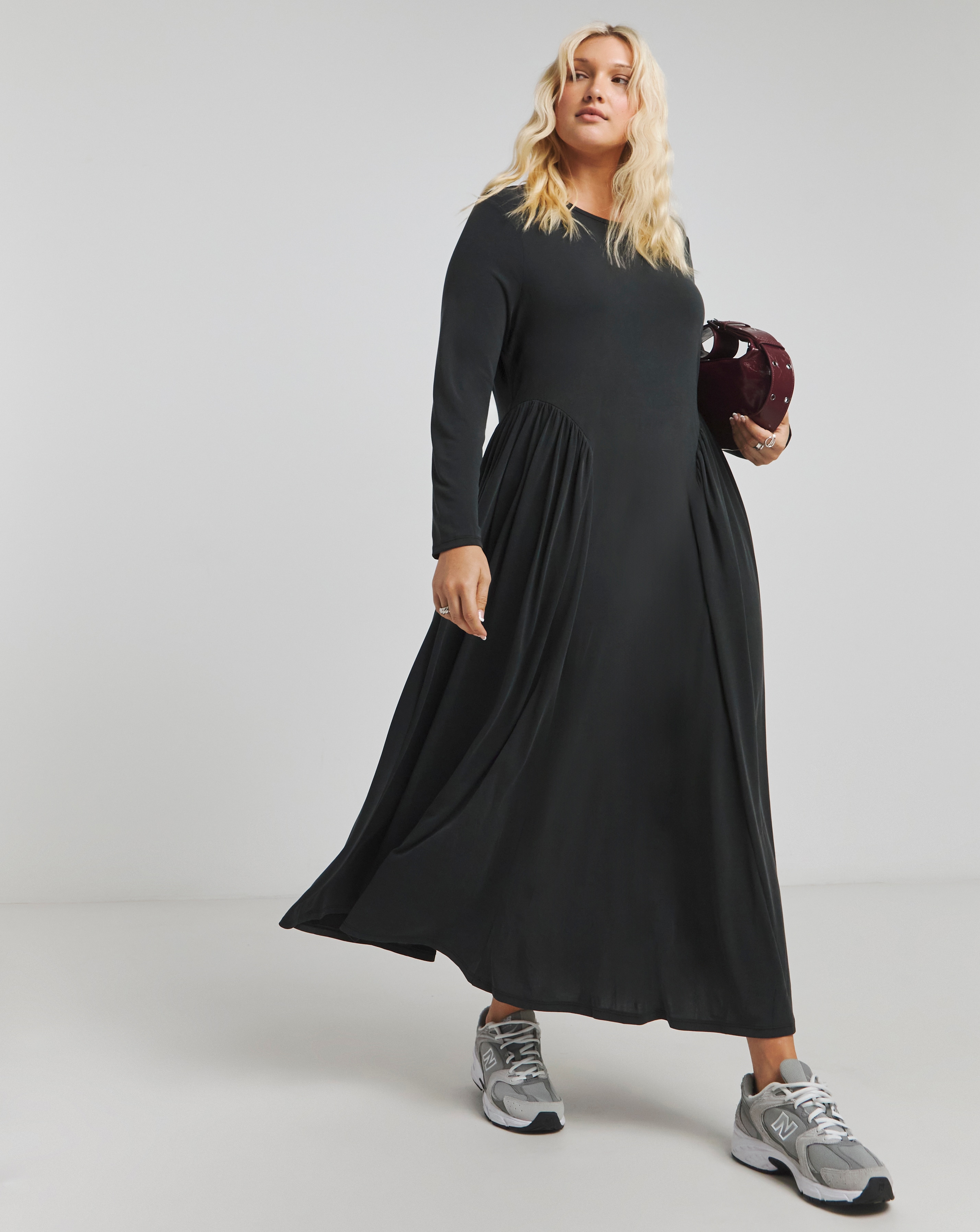 Charcoal Luxe Jersey Dress